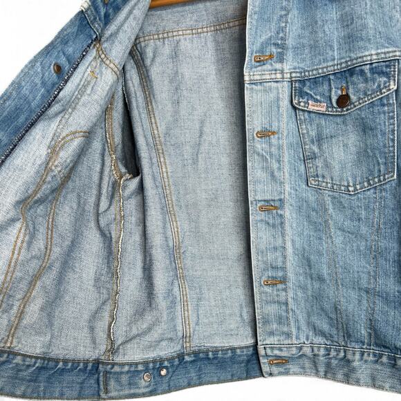 Vintage 1970's SEARS & Roebuck Denim Trucker Jacket Western Wear Men's Size 42R - Picture 6 of 11